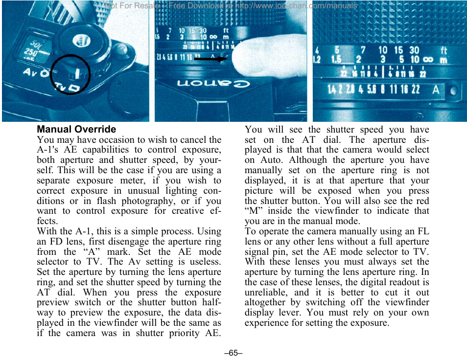 Canon A-1 User Manual | Page 65 / 105