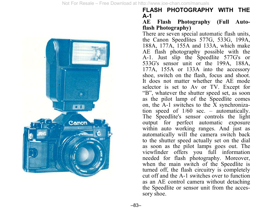 Canon A-1 User Manual | Page 84 / 105