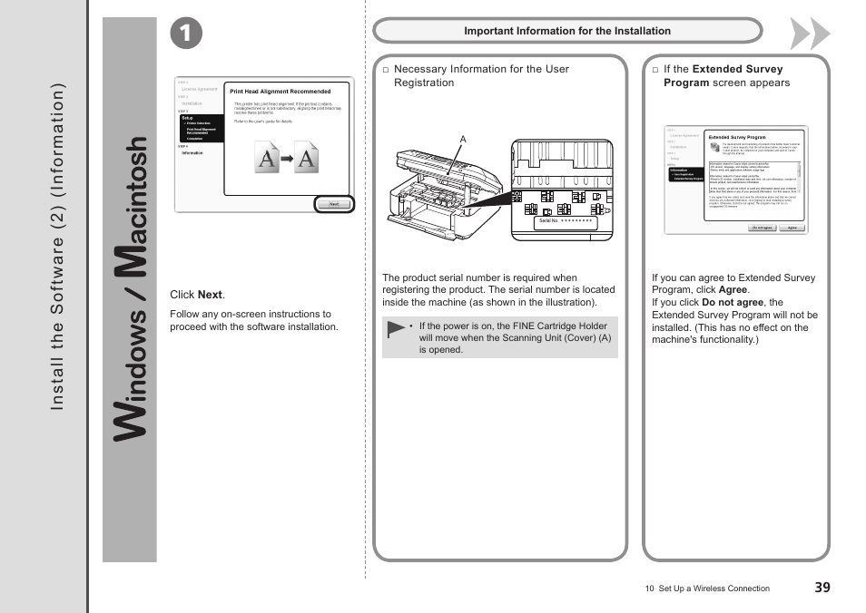 Install the software (2) (information) | Canon PIXMA MX340 User Manual | Page 41 / 75