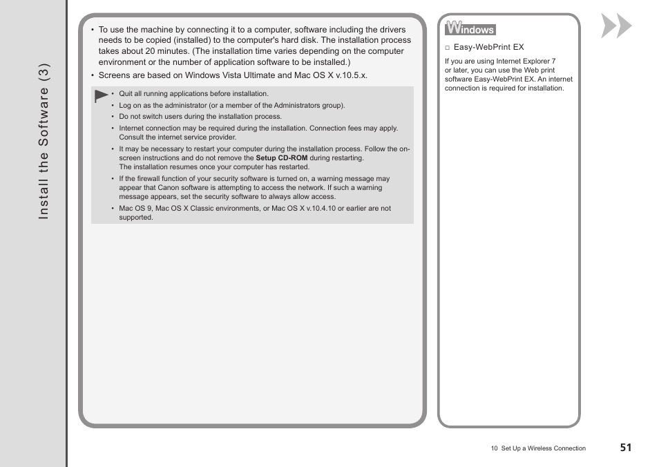 Install the software (3) | Canon PIXMA MX340 User Manual | Page 53 / 75