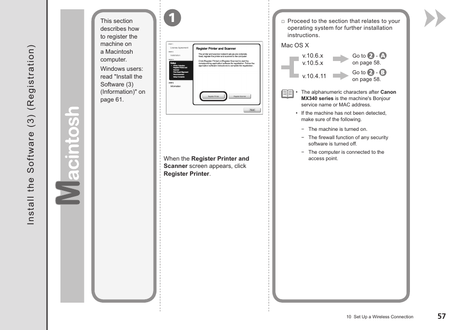Install the software (3) (registration) | Canon PIXMA MX340 User Manual | Page 59 / 75