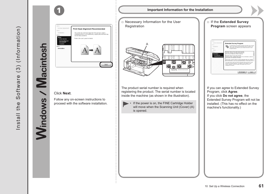 Install the software (3) (information) | Canon PIXMA MX340 User Manual | Page 63 / 75