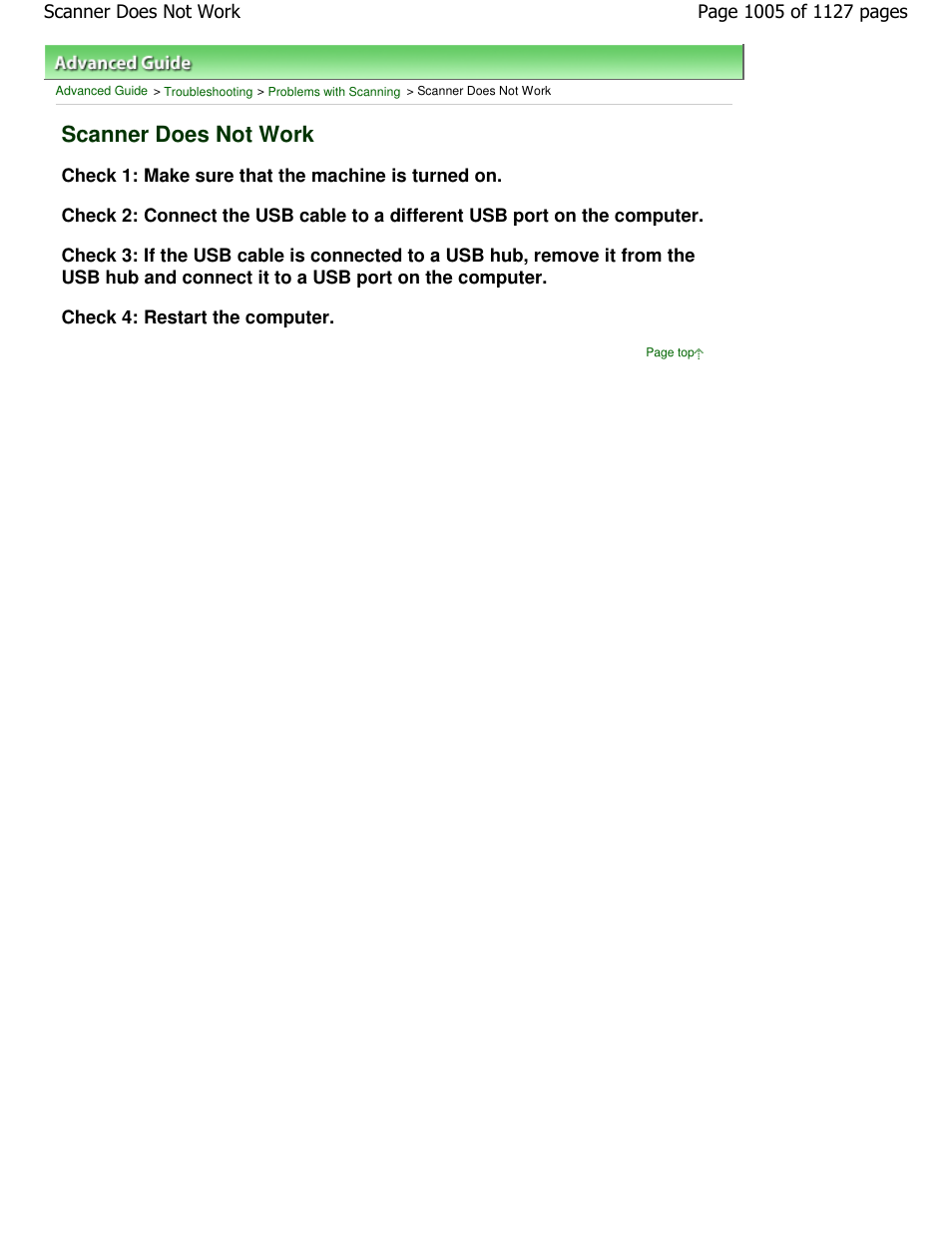 Scanner does not work | Canon PIXMA MX870 User Manual | Page 1005 / 1127