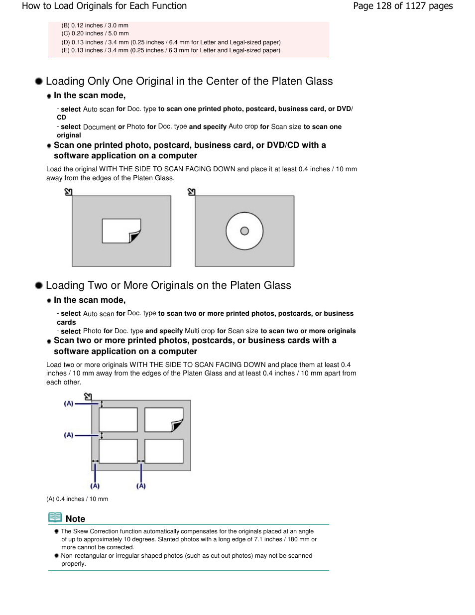 Loading two or more originals on the platen glass | Canon PIXMA MX870 User Manual | Page 128 / 1127