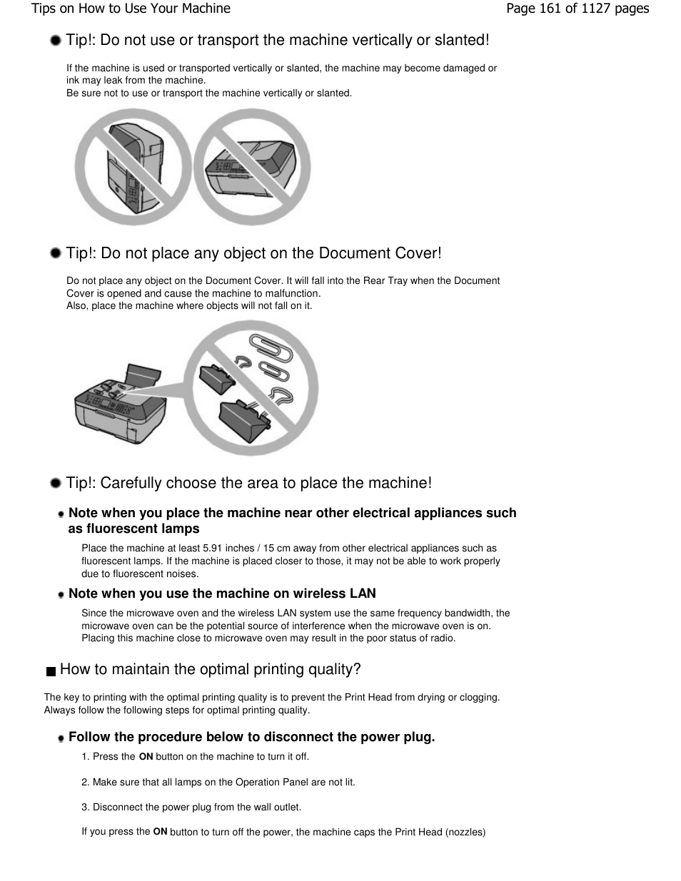 How to maintain the optimal printing quality | Canon PIXMA MX870 User Manual | Page 161 / 1127