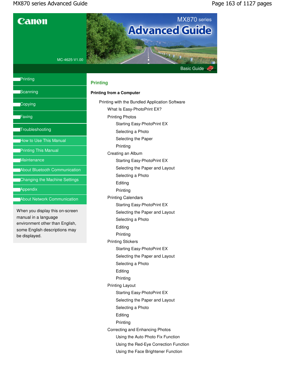 Canon PIXMA MX870 User Manual | Page 163 / 1127