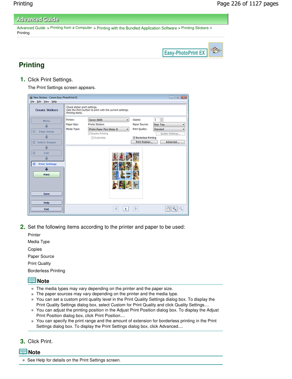 Printing | Canon PIXMA MX870 User Manual | Page 226 / 1127