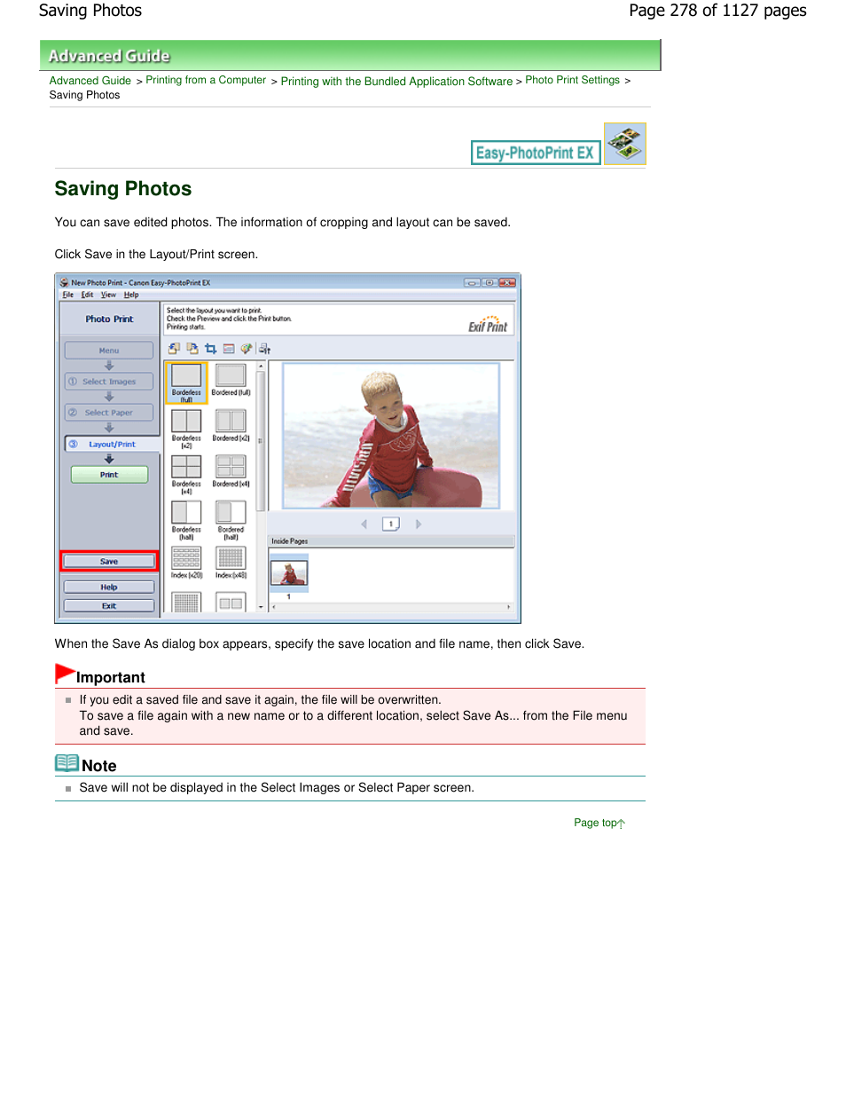 Saving photos | Canon PIXMA MX870 User Manual | Page 278 / 1127