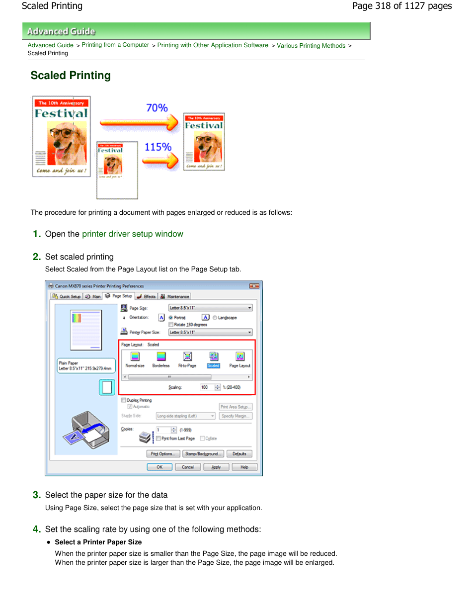 Scaled printing | Canon PIXMA MX870 User Manual | Page 318 / 1127