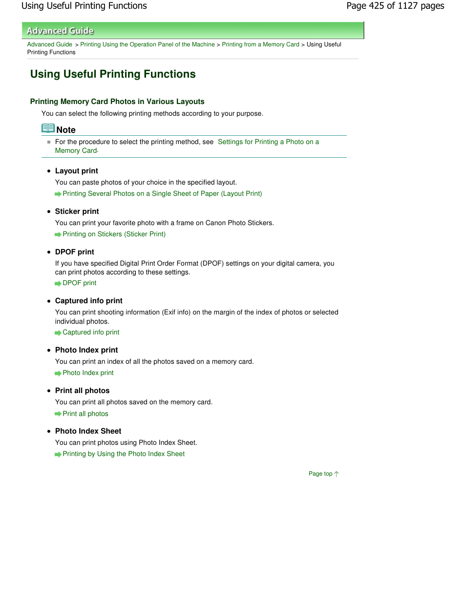 Using useful printing functions | Canon PIXMA MX870 User Manual | Page 425 / 1127