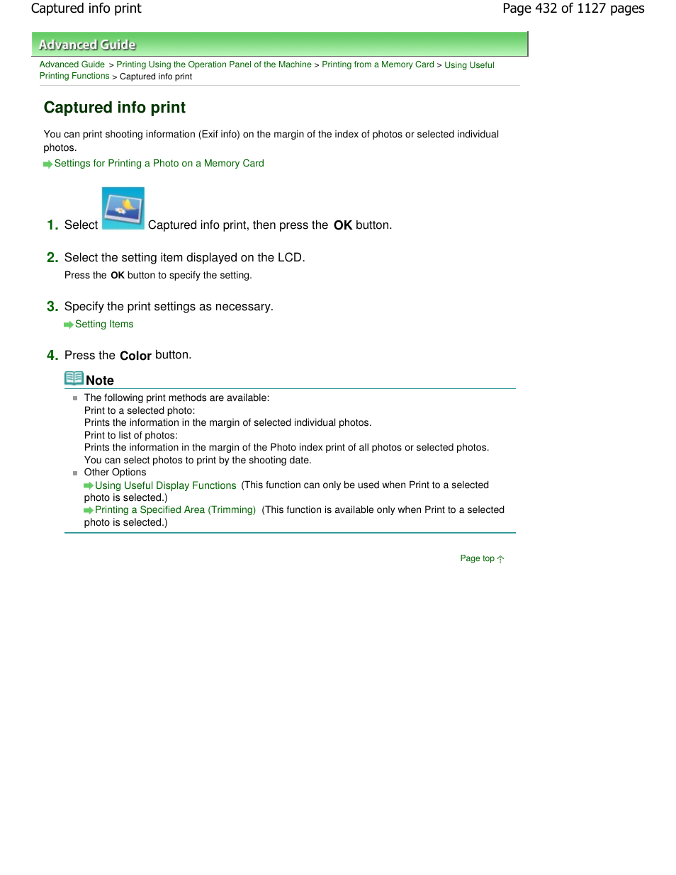 Captured info print | Canon PIXMA MX870 User Manual | Page 432 / 1127