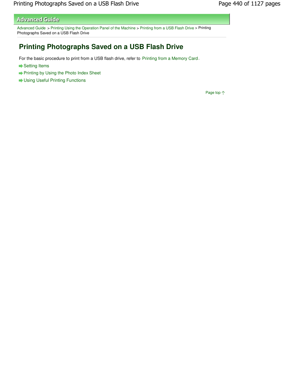 Printing photographs saved on a usb flash drive | Canon PIXMA MX870 User Manual | Page 440 / 1127