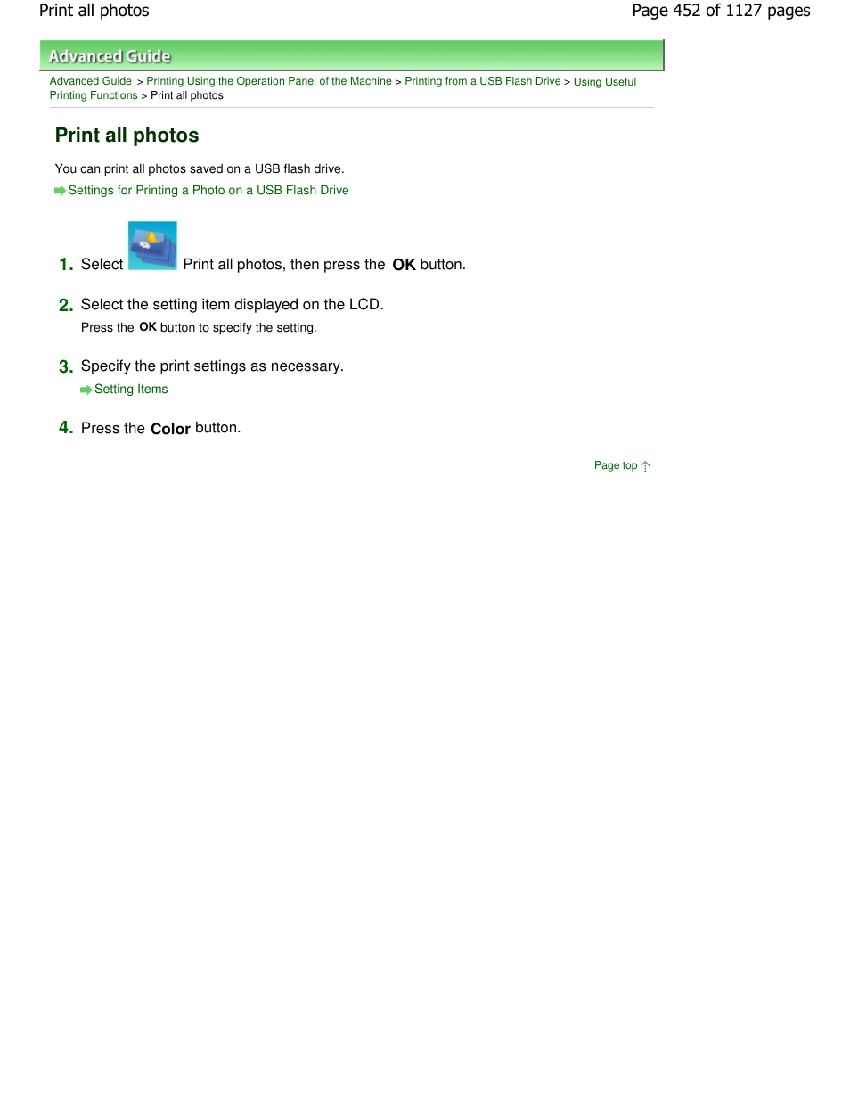 Print all photos | Canon PIXMA MX870 User Manual | Page 452 / 1127