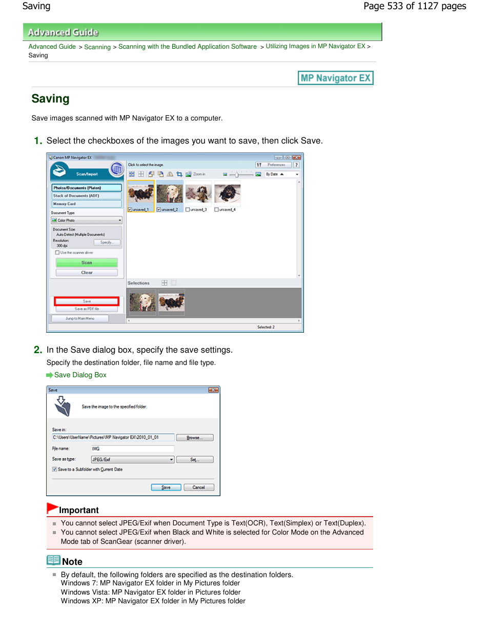 Saving | Canon PIXMA MX870 User Manual | Page 533 / 1127