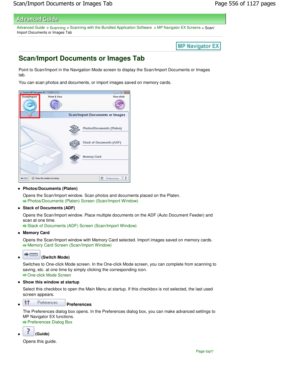 Scan/import documents or images tab | Canon PIXMA MX870 User Manual | Page 556 / 1127