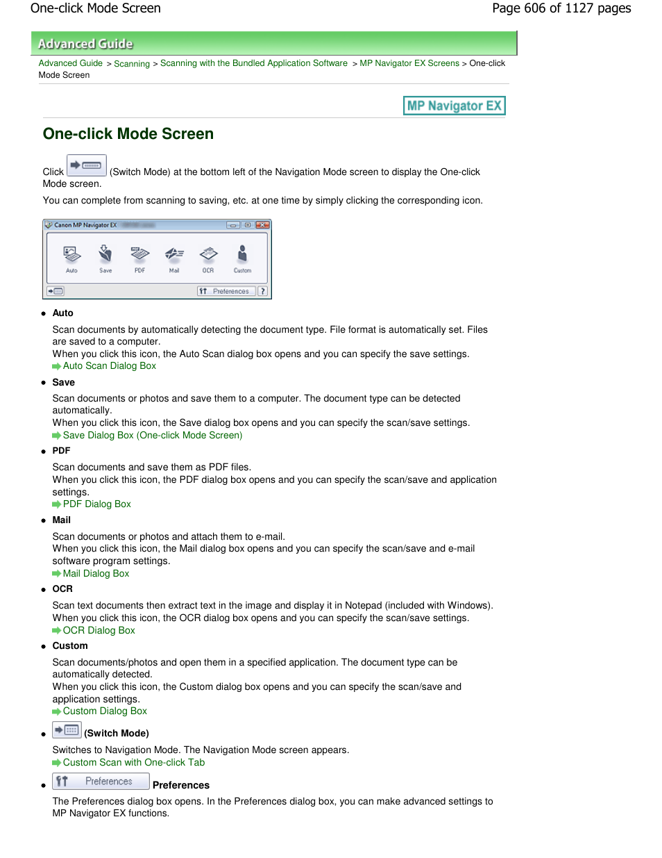 One-click mode screen | Canon PIXMA MX870 User Manual | Page 606 / 1127