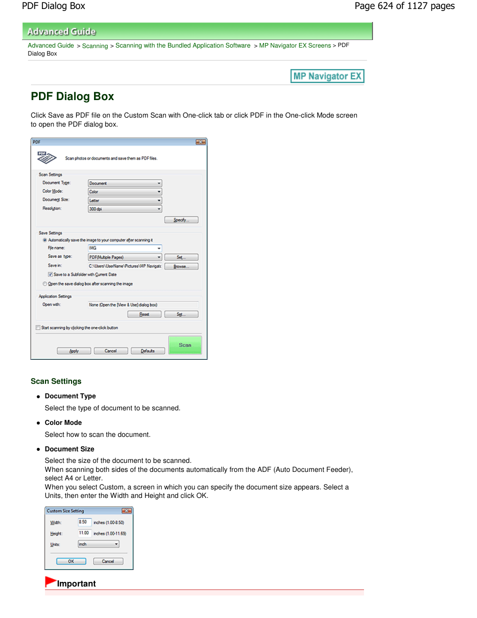 Pdf dialog box | Canon PIXMA MX870 User Manual | Page 624 / 1127