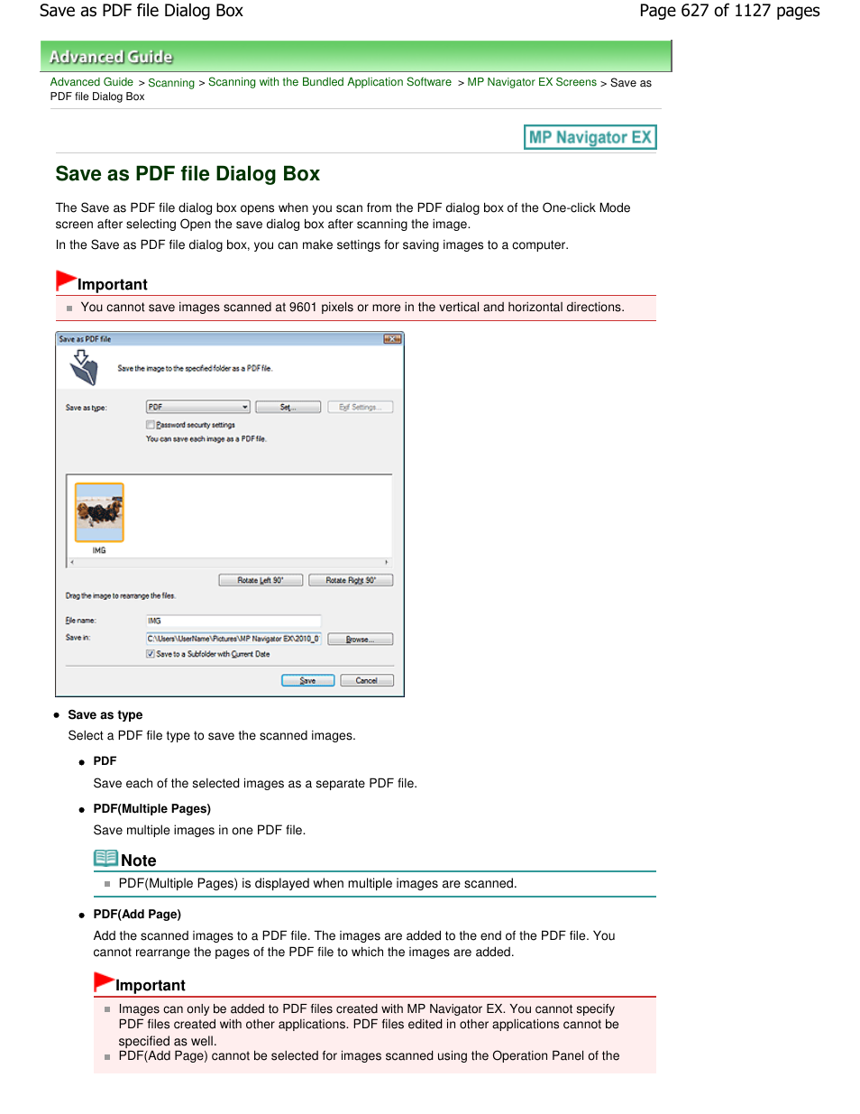 Save as pdf file dialog box | Canon PIXMA MX870 User Manual | Page 627 / 1127