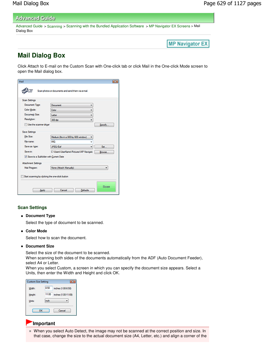 Mail dialog box | Canon PIXMA MX870 User Manual | Page 629 / 1127