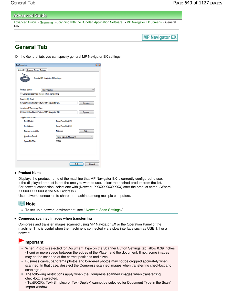 General tab | Canon PIXMA MX870 User Manual | Page 640 / 1127