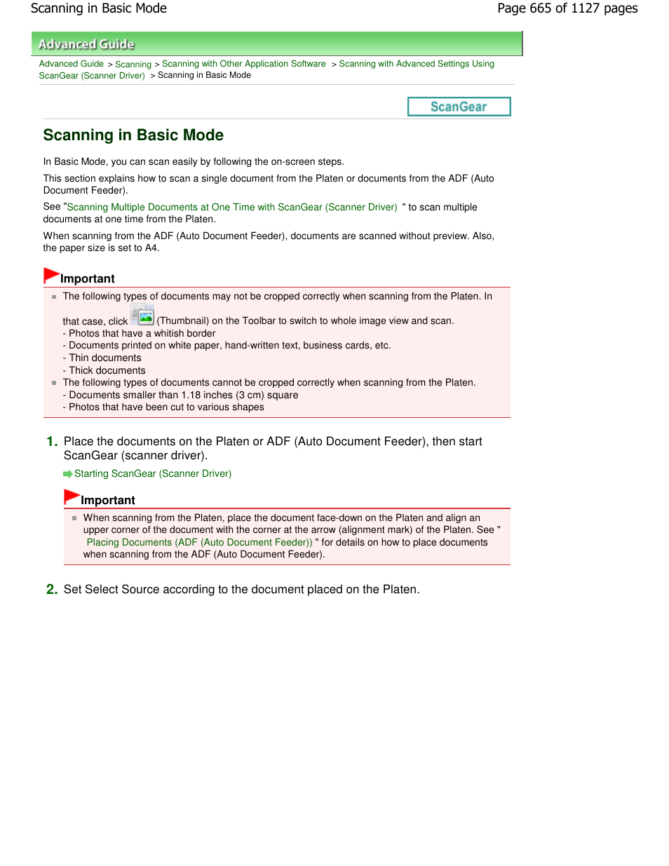 Scanning in basic mode | Canon PIXMA MX870 User Manual | Page 665 / 1127