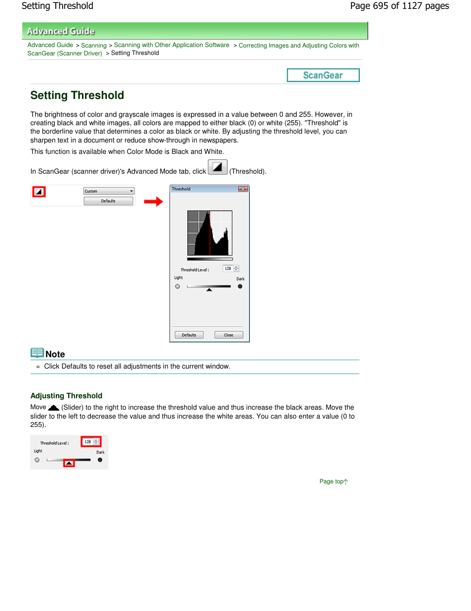 Setting threshold | Canon PIXMA MX870 User Manual | Page 695 / 1127