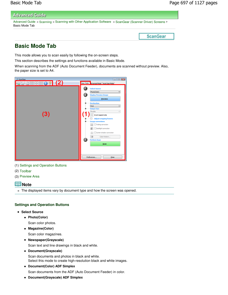 Basic mode tab | Canon PIXMA MX870 User Manual | Page 697 / 1127