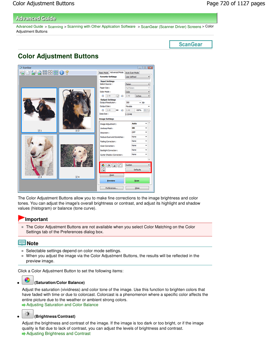 Color adjustment buttons | Canon PIXMA MX870 User Manual | Page 720 / 1127