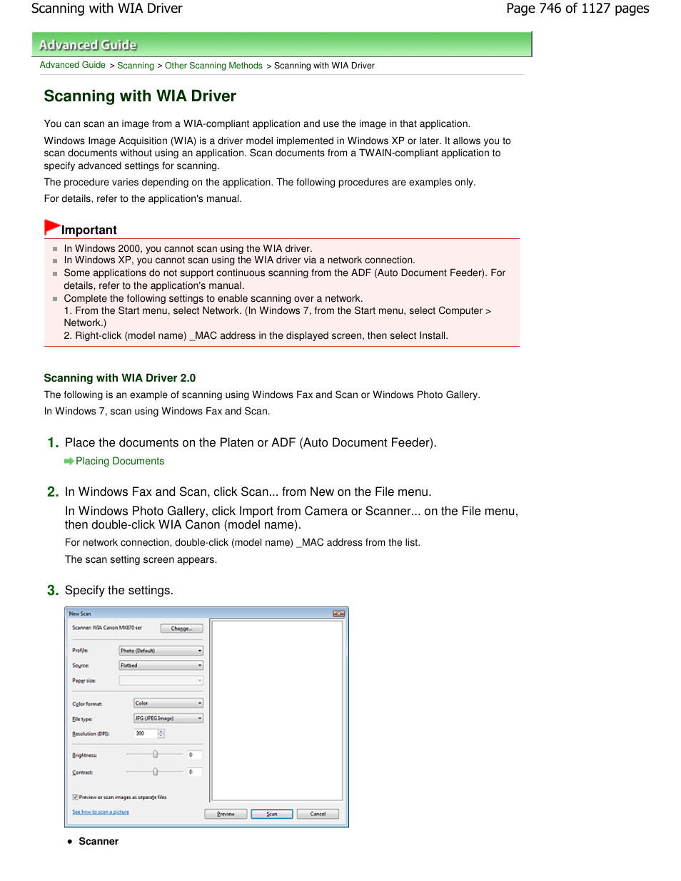 Scanning with wia driver | Canon PIXMA MX870 User Manual | Page 746 / 1127