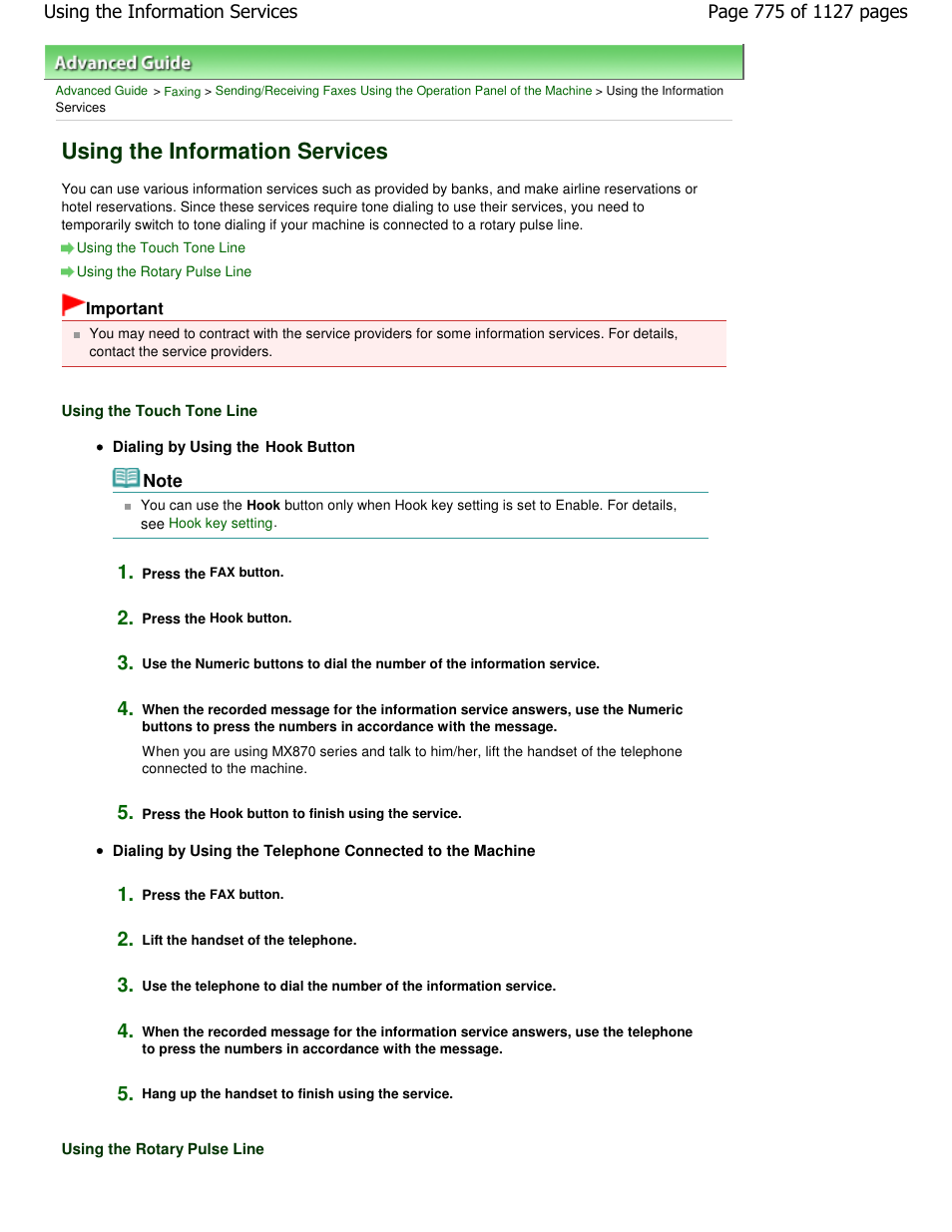 Using the information services | Canon PIXMA MX870 User Manual | Page 775 / 1127