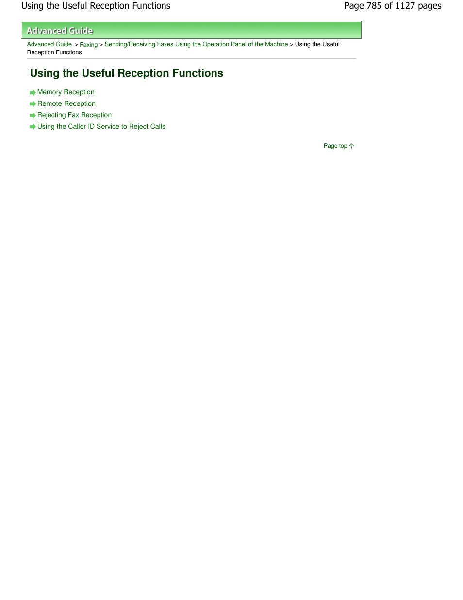 Using the useful reception functions | Canon PIXMA MX870 User Manual | Page 785 / 1127