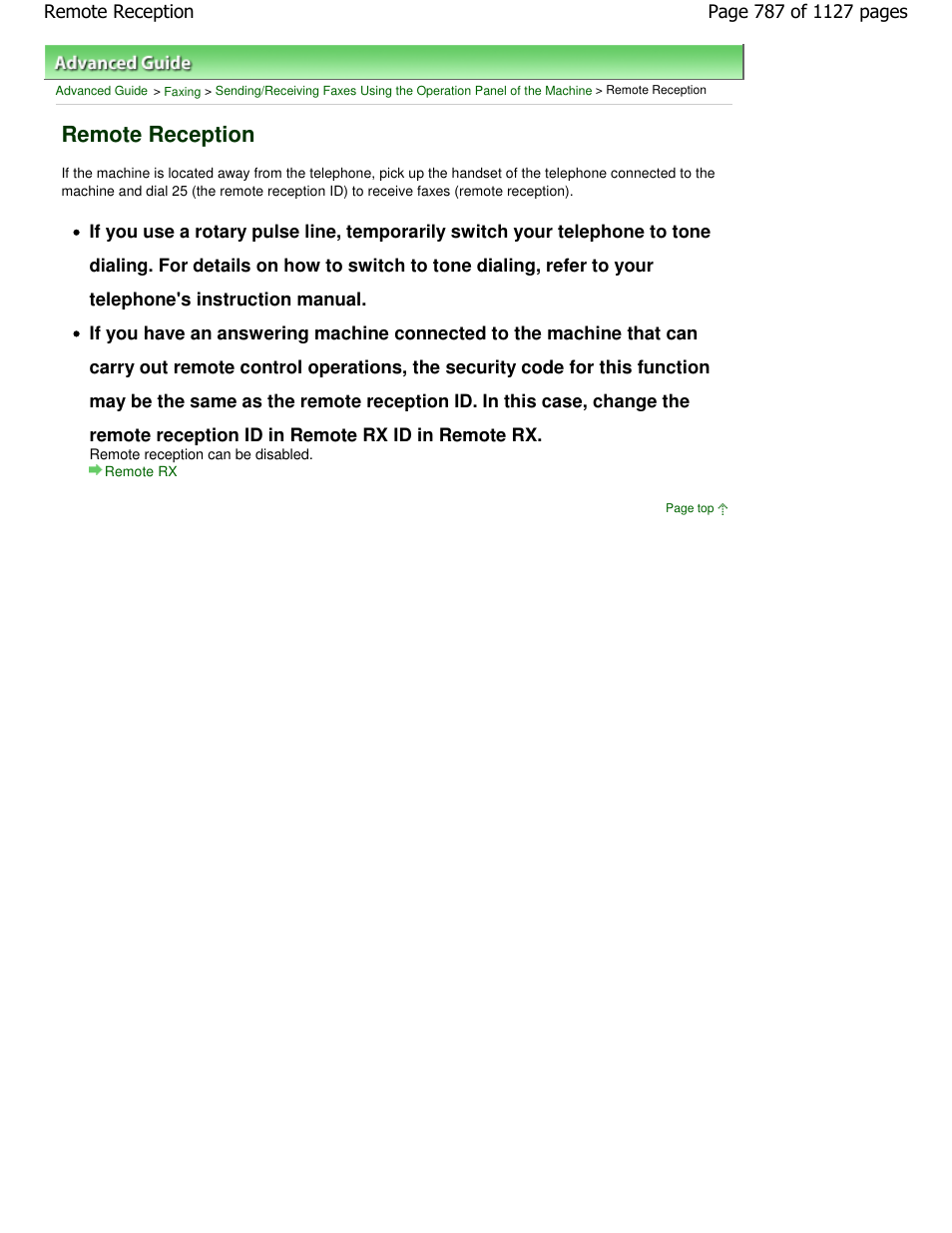 Remote reception | Canon PIXMA MX870 User Manual | Page 787 / 1127
