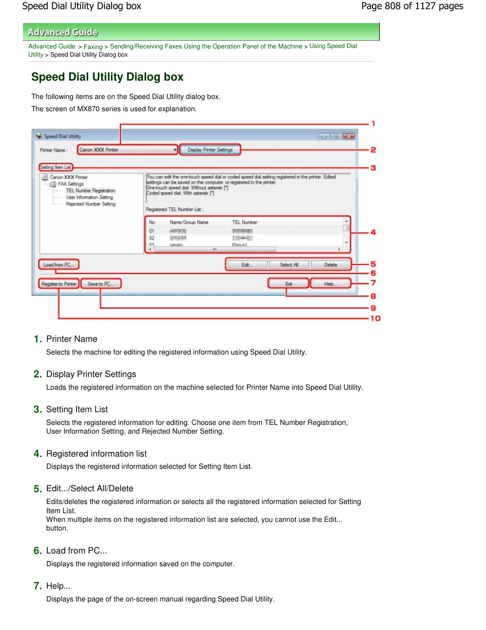 Speed dial utility dialog box | Canon PIXMA MX870 User Manual | Page 808 / 1127