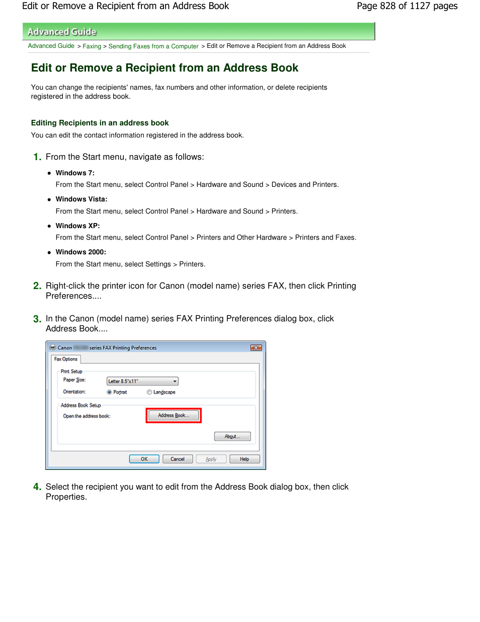 Edit or remove a recipient from an address book | Canon PIXMA MX870 User Manual | Page 828 / 1127