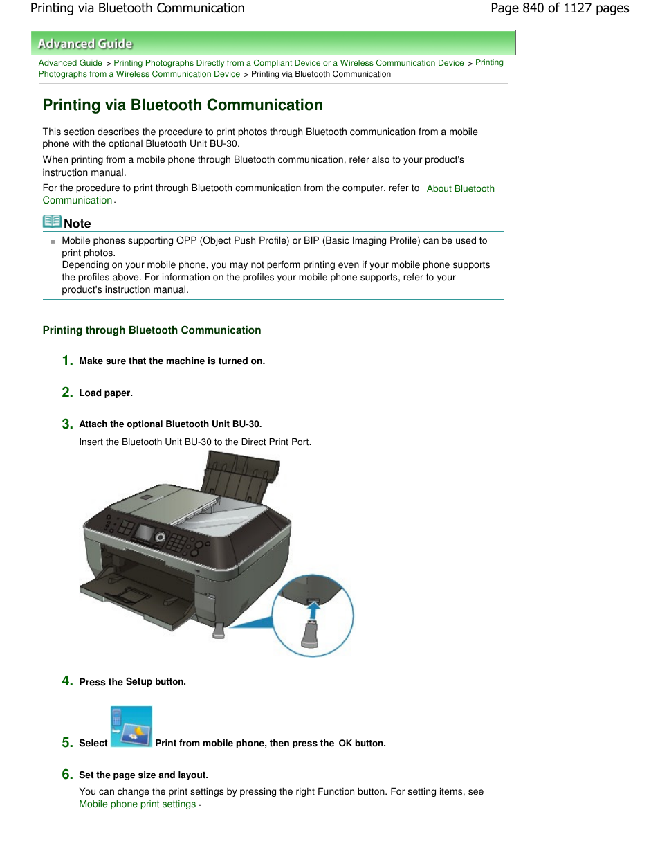 Printing via bluetooth communication | Canon PIXMA MX870 User Manual | Page 840 / 1127
