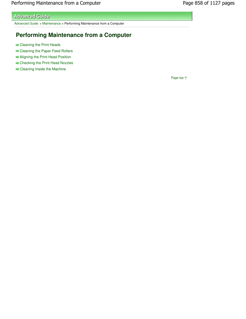 Performing maintenance from a computer | Canon PIXMA MX870 User Manual | Page 858 / 1127
