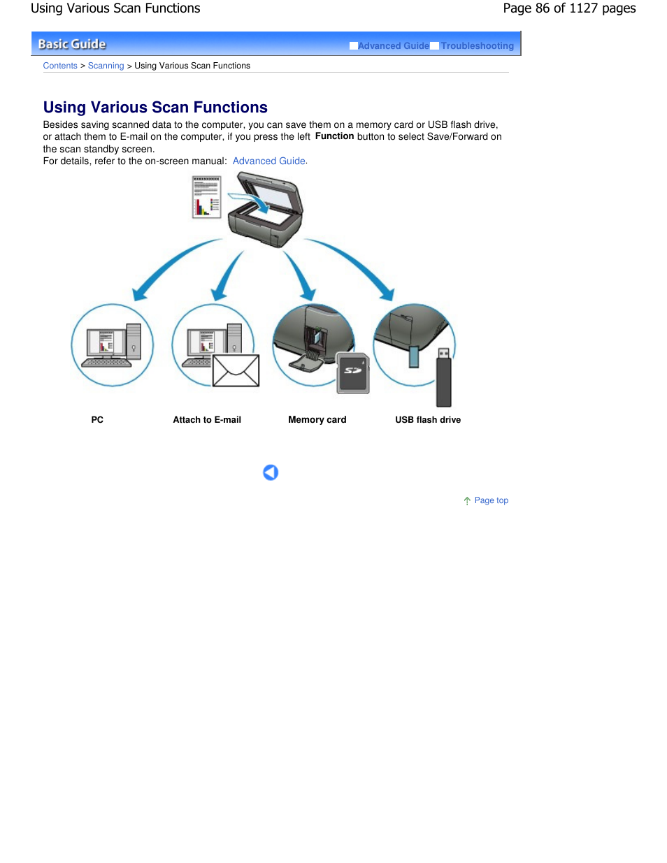 Using various scan functions | Canon PIXMA MX870 User Manual | Page 86 / 1127