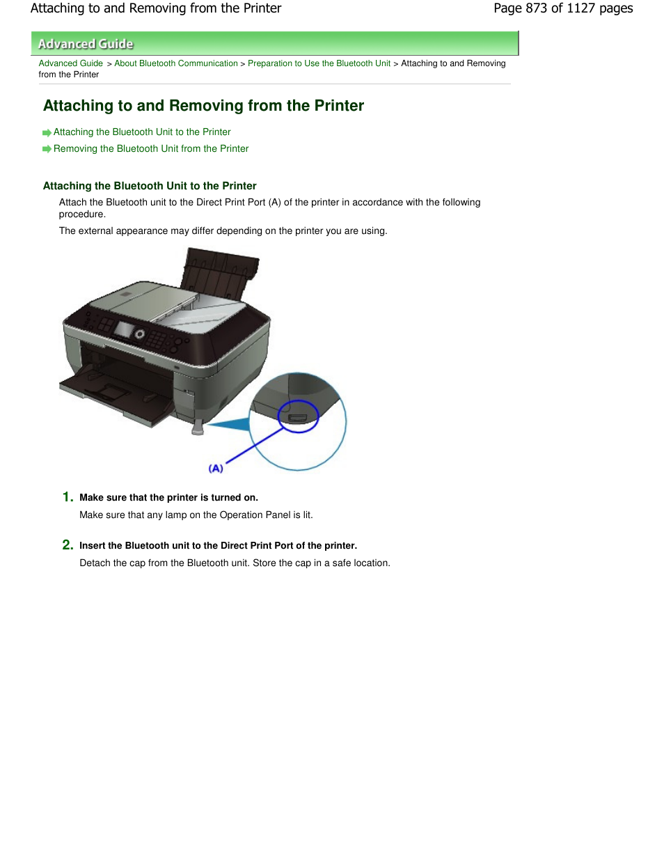 Attaching to and removing from the printer | Canon PIXMA MX870 User Manual | Page 873 / 1127