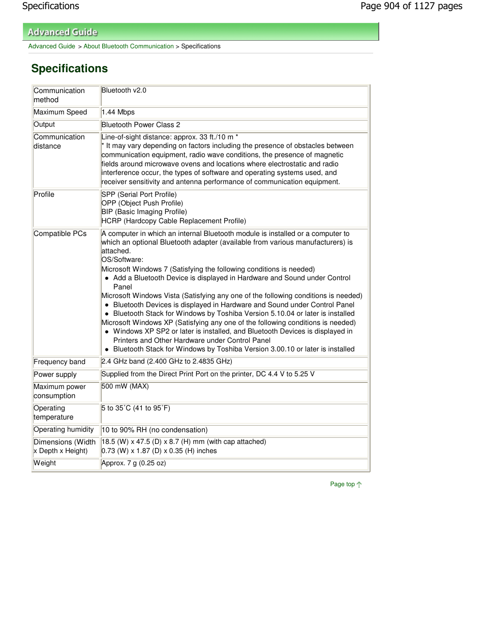 Specifications | Canon PIXMA MX870 User Manual | Page 904 / 1127