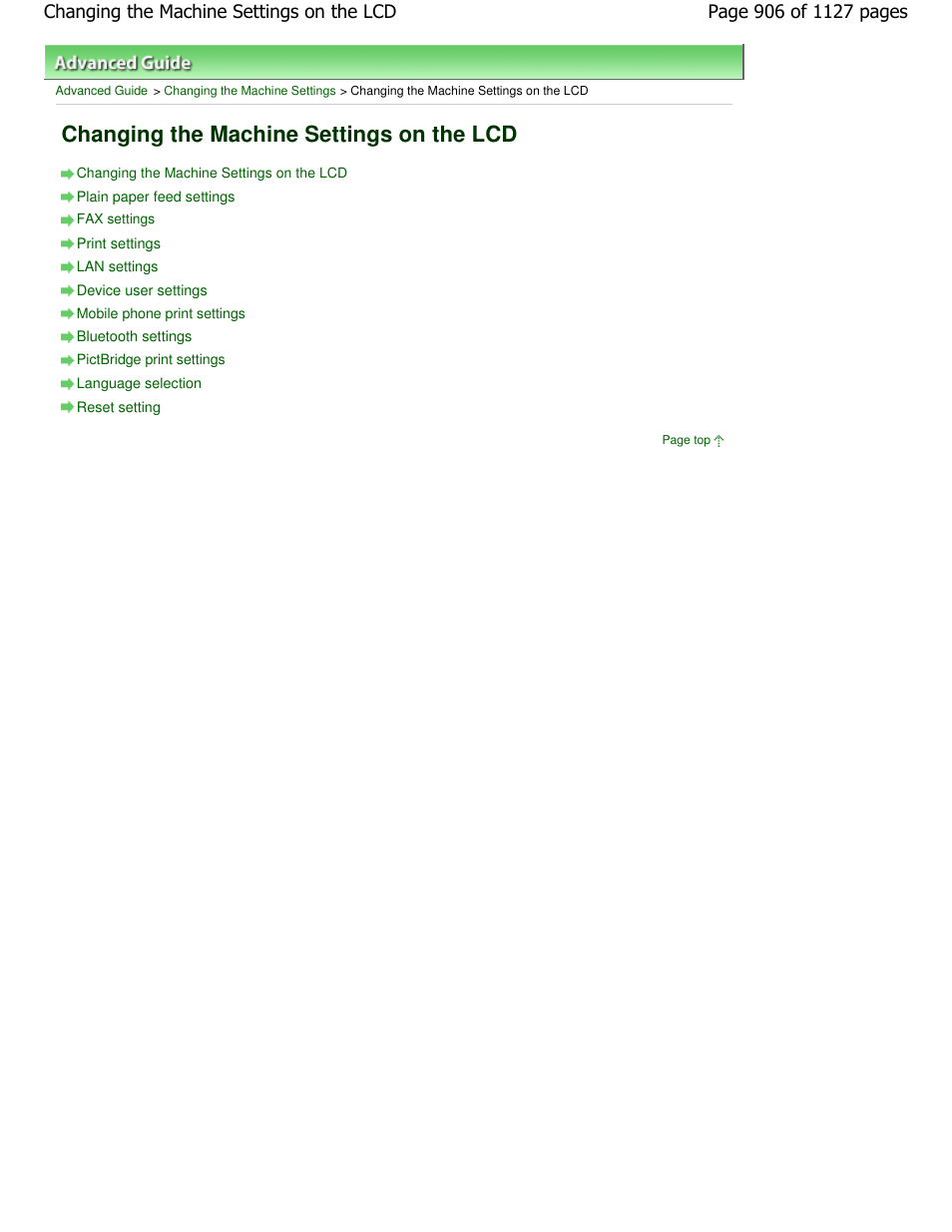 Changing the machine settings on the lcd | Canon PIXMA MX870 User Manual | Page 906 / 1127