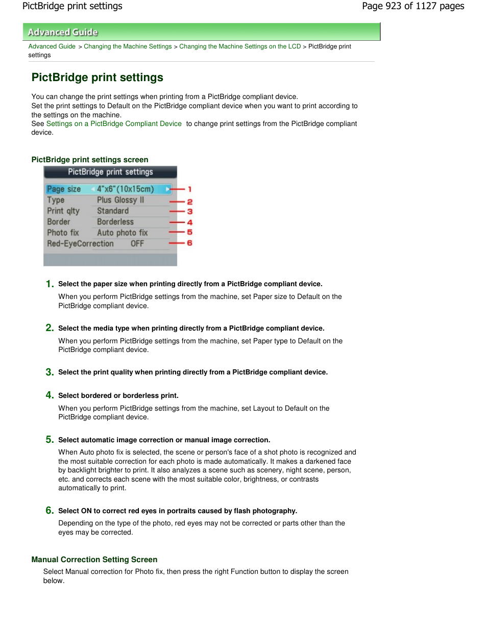 Pictbridge print settings | Canon PIXMA MX870 User Manual | Page 923 / 1127