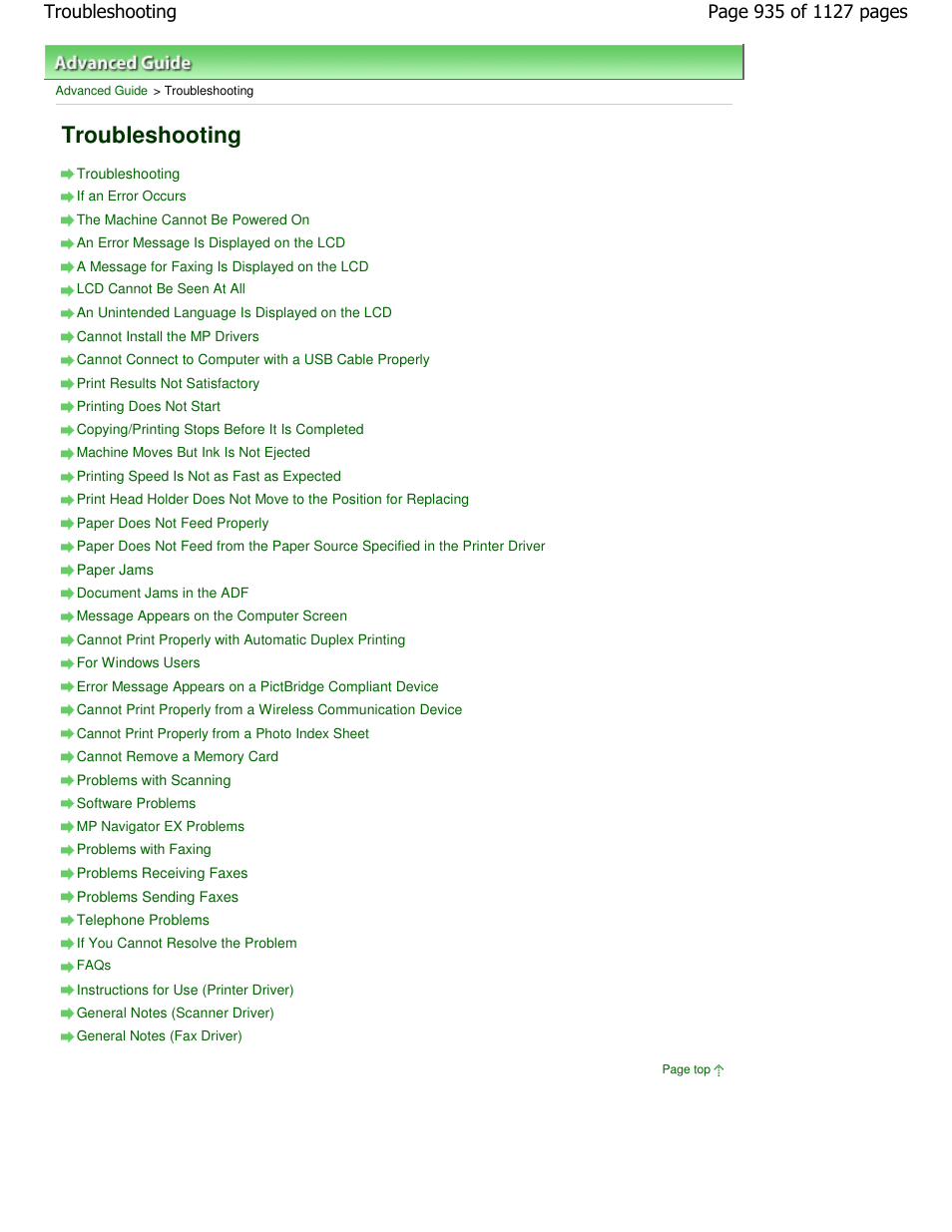 Troubleshooting | Canon PIXMA MX870 User Manual | Page 935 / 1127