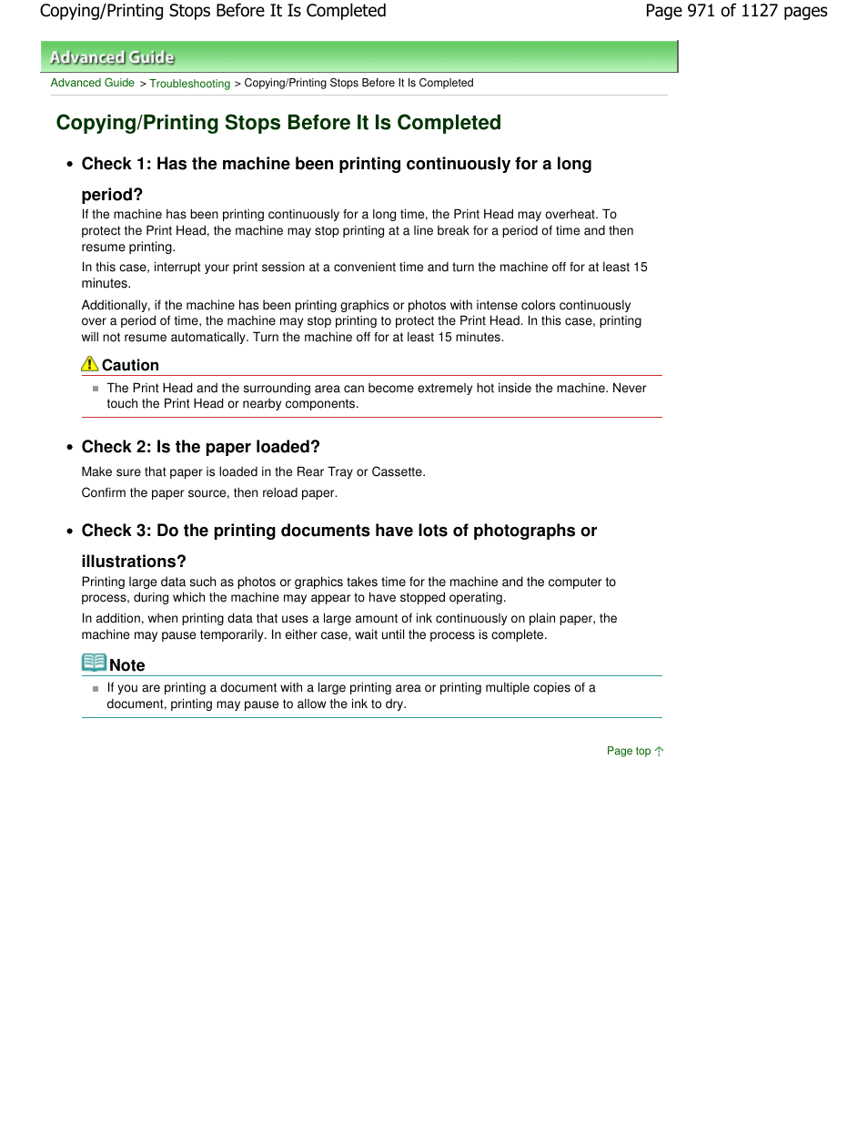 Copying/printing stops before it is completed | Canon PIXMA MX870 User Manual | Page 971 / 1127