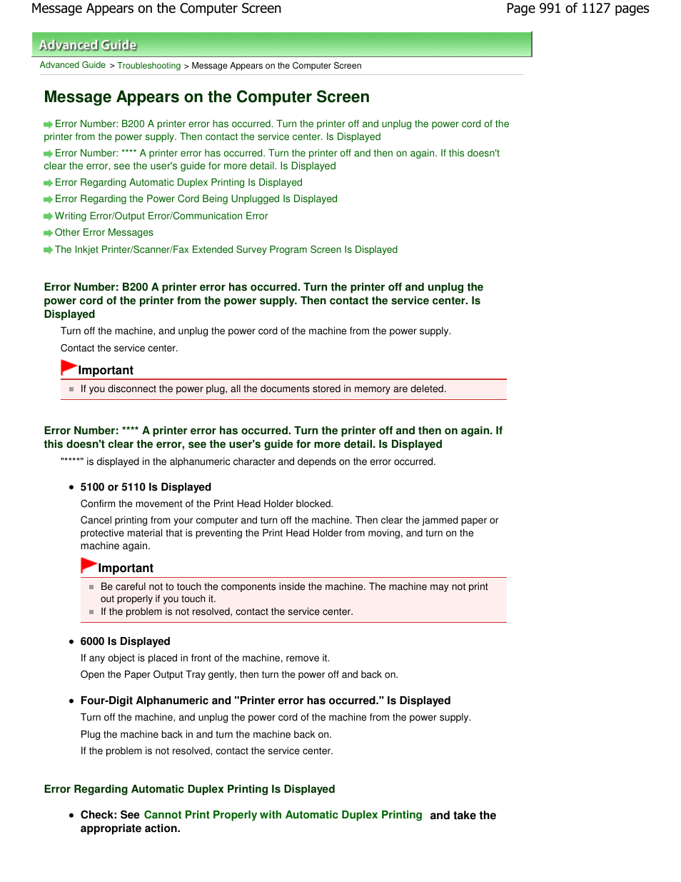 Message appears on the computer screen | Canon PIXMA MX870 User Manual | Page 991 / 1127