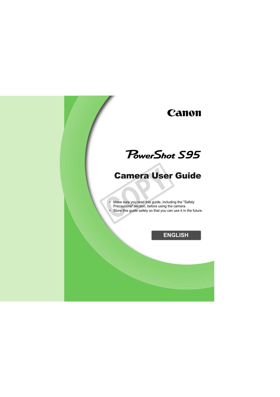 Canon PowerShot S95 User Manual | 196 pages