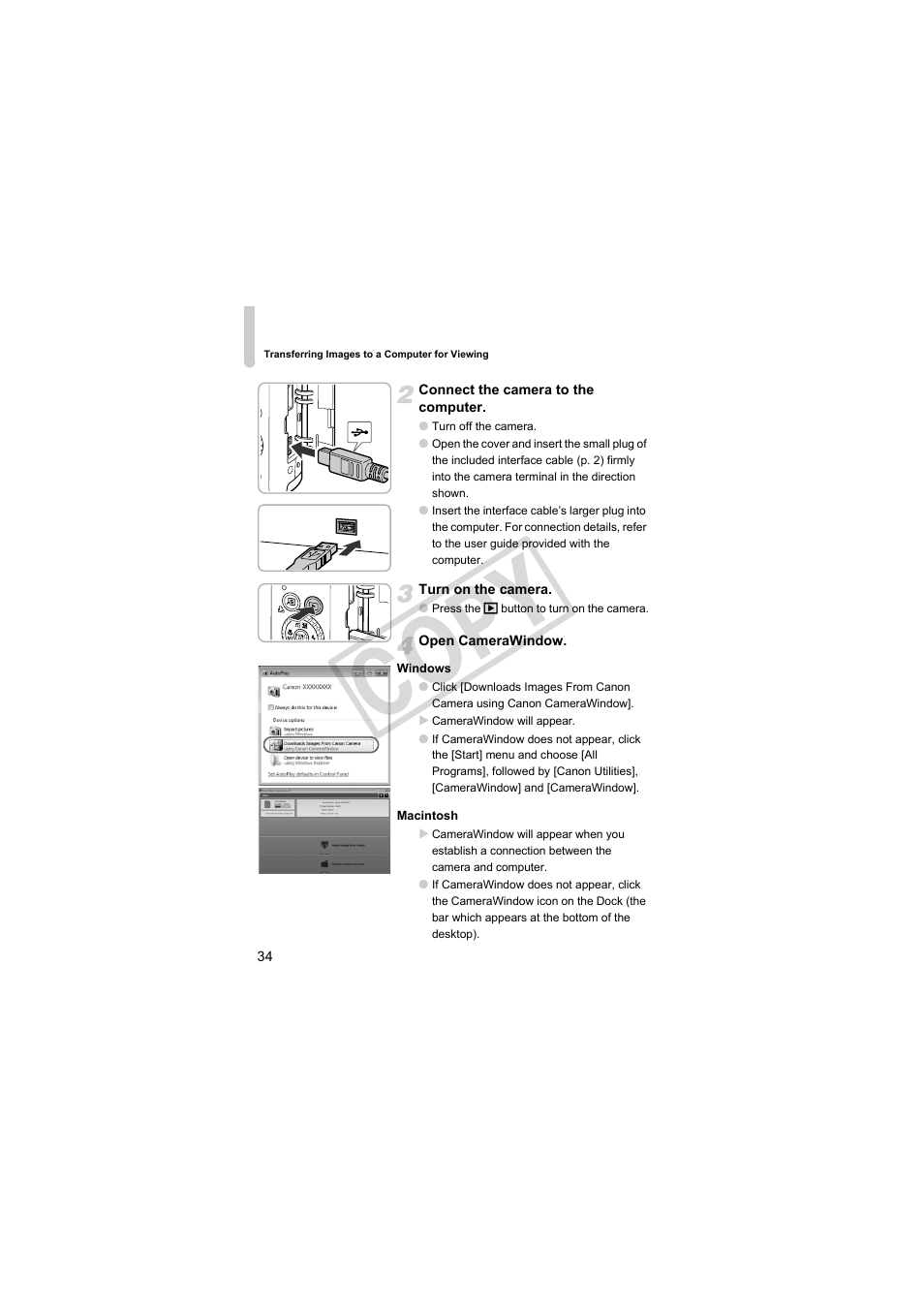 Cop y | Canon PowerShot S95 User Manual | Page 34 / 196