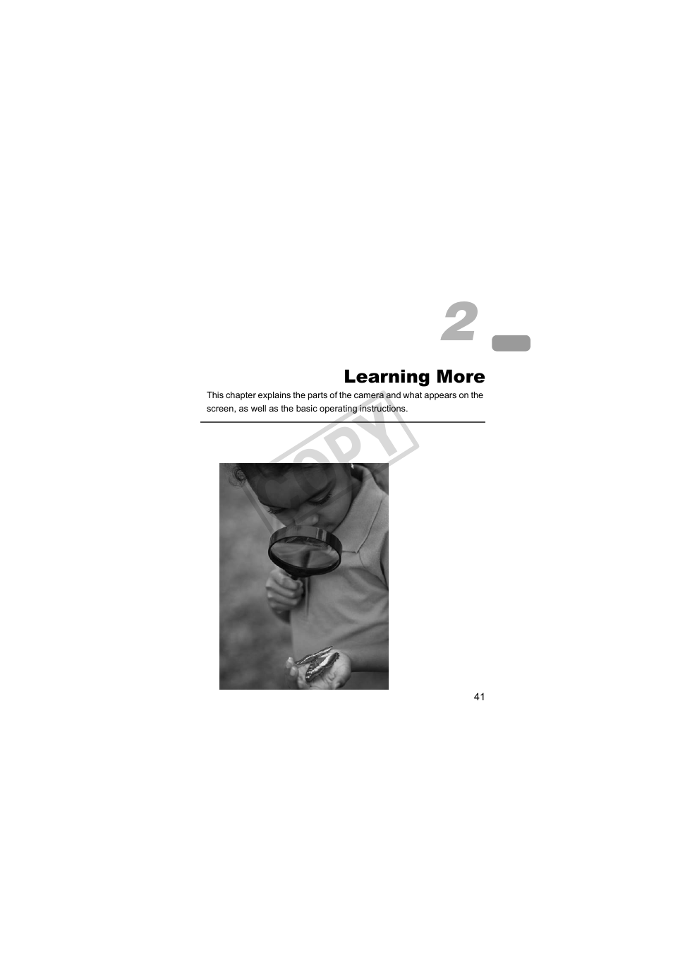 Learning more, Cop y | Canon PowerShot S95 User Manual | Page 41 / 196