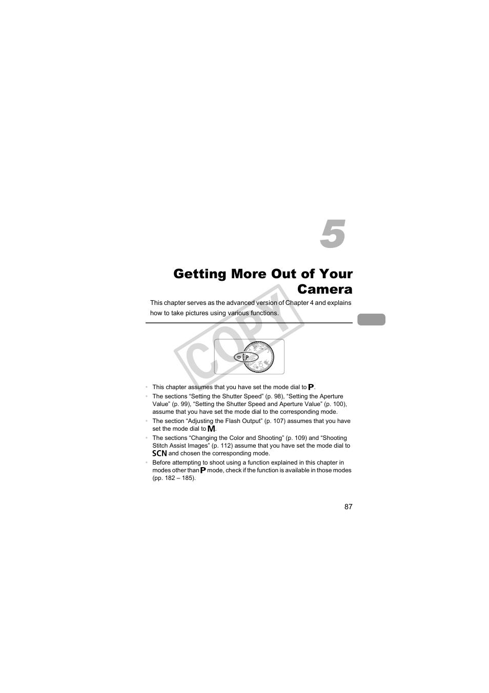 Getting more out of your, Camera, Cop y | Canon PowerShot S95 User Manual | Page 87 / 196