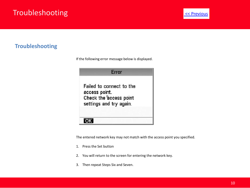 Troubleshooting | Canon Obtaining Your Network Key MP990 User Manual | Page 10 / 10
