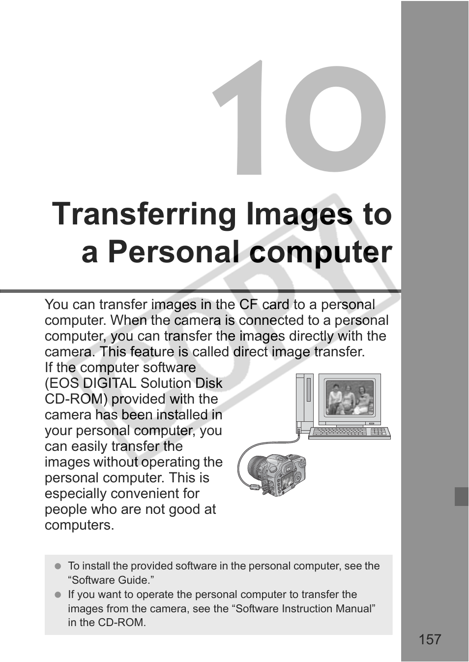 Transferring images to a personal computer | Canon EOS 30D User Manual | Page 157 / 200